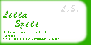 lilla szili business card